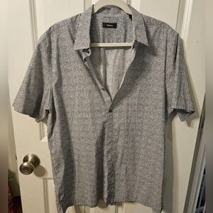 Theory Monochrome Checkered Shirt